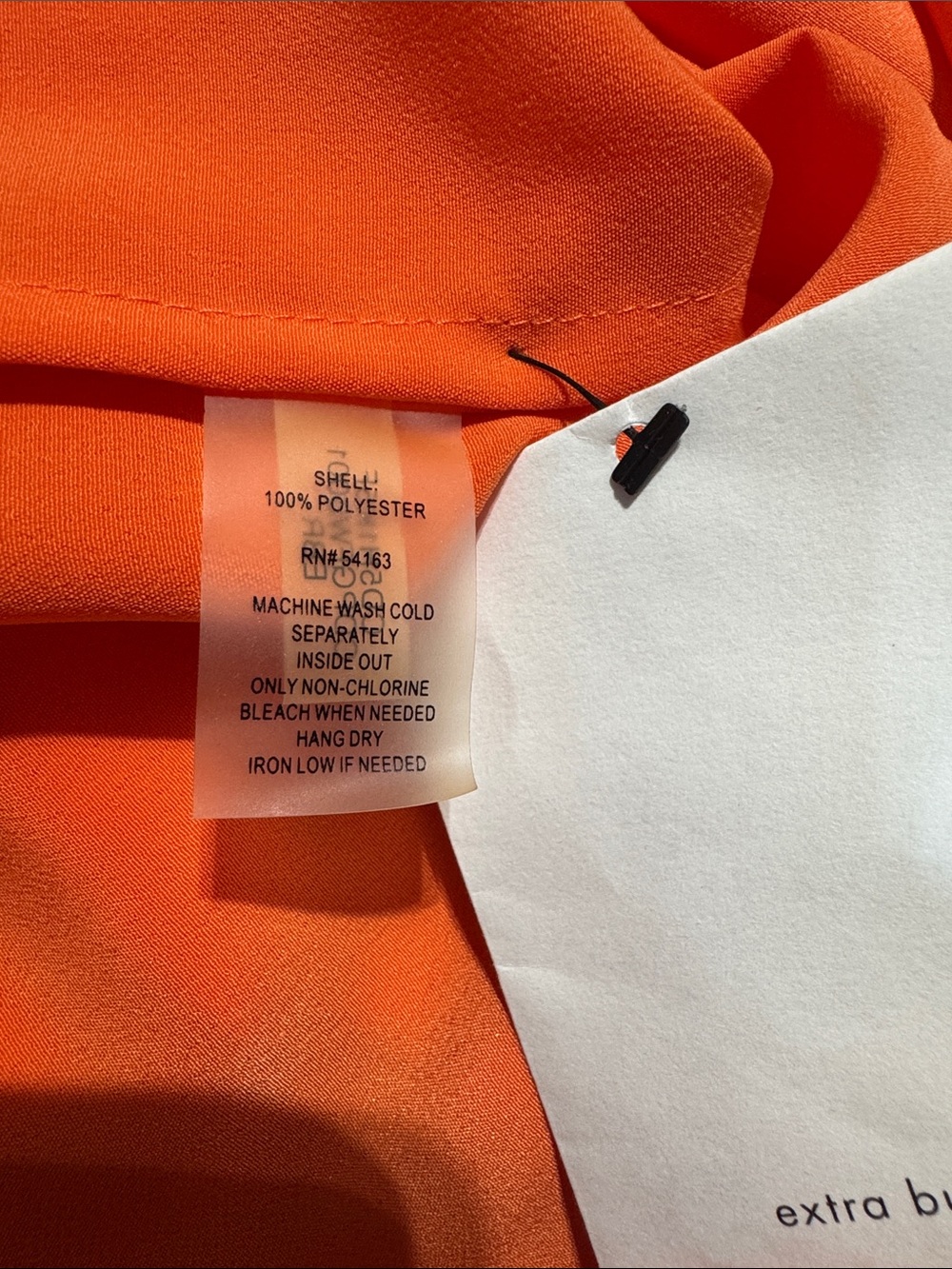 Calvin Klein Orange Long Sleeve Lace-Up Belted Shirt Dress - Size 12 - Picture 9 of 9